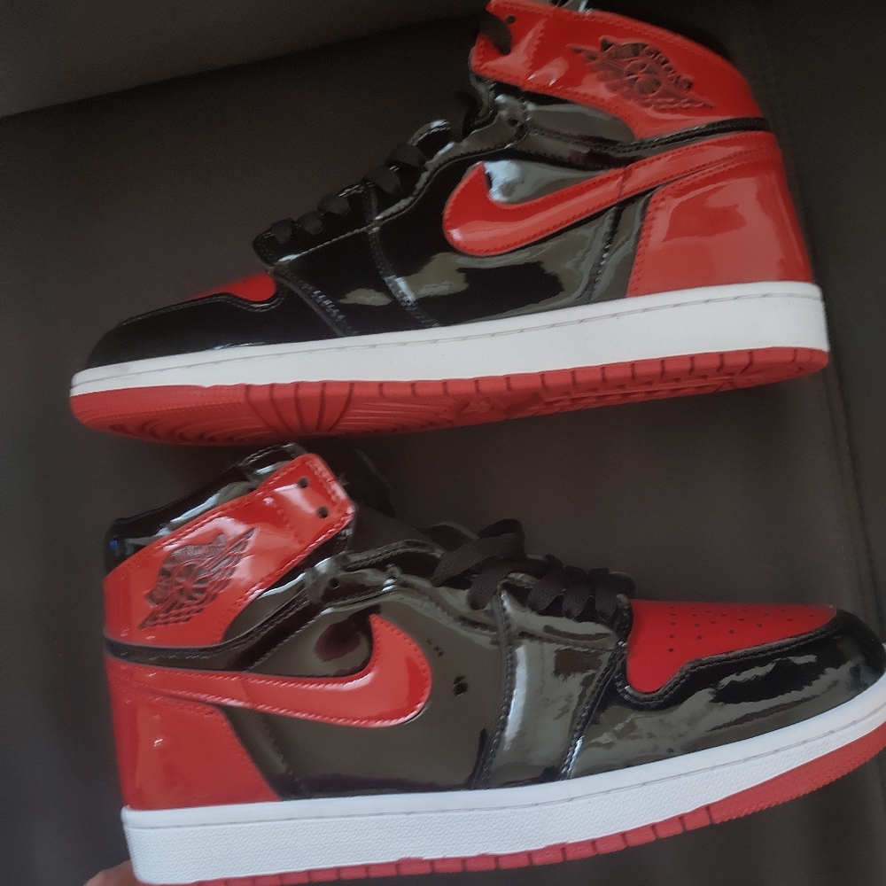 Jordan patent bred shoe